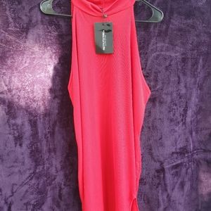 Red high neck dress PLT plus size